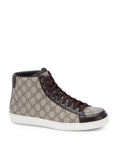 gucci canvas shoes high top|farfetch gucci hi tops.